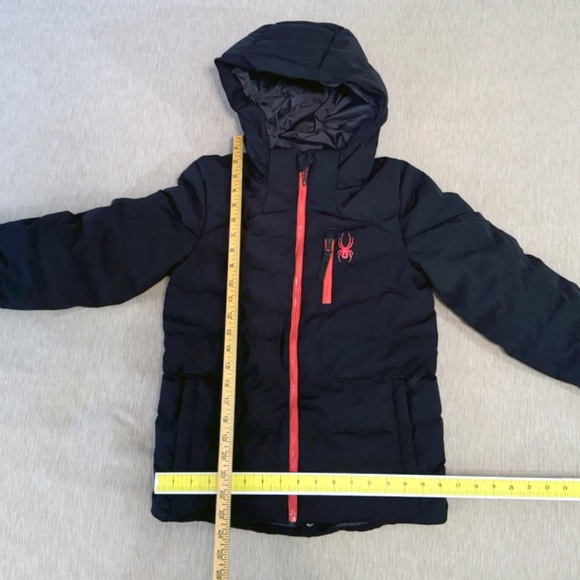 Boys Black Spyder Ski Jacket Size 12 - Picture 2 of 12